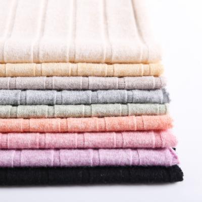 China Stretch Fabric For Garment New Design Polyester Rayon Nylon Rib Knitting Fabric For Women Clothes for sale