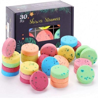 China Home Shower Bombs with Eucalyptus Scents for Stress Ingredient Aromatherapi Natural Shower Steamer for Shower Tablets for sale