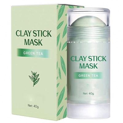 China Organic Deep Cleansing Green Tea Clay Mud Mask Moisturizer Blackhead Remover Facial Mask Stick for sale