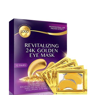 China Anti-wrinkle 24K gold eye facial collage remove wrinkle eye mask collagen eye mask for sale