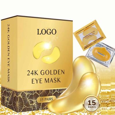 China 24K Anti-Puffiness Gold Collagen Eye Pads Gel Eye Mask For Eyes Treatment Puff Bags Anti Aging Removing Deep Hydration for sale