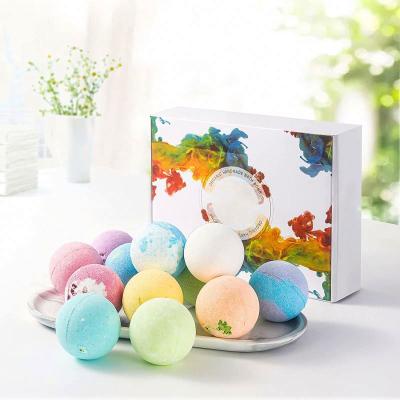 China 12PCS Home Bath Bombs 3.5oz Organic Bath Bomb Gift Set Bath Bombs For Mother Christmas for sale