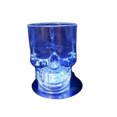 China Creative halloween light up plastic skullmug for sale