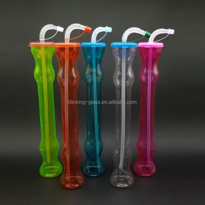 China Cheapest price yard glass slush mug plastic yard beer glass beverage for sale