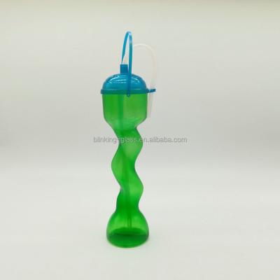 China Viable plastic twisted water bottle for sale