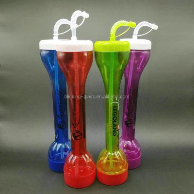 China Ale Glass Beer Plastic Yards Sustainable Led Flashing Yard for sale