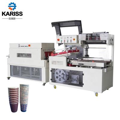 China Full Automatic Heat Shrink Wrapping Machine Heat Cup Food Paper Plate Thermal Packing Machine for sale