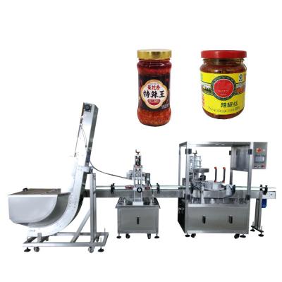 China Automatic Food Kariss Sauce Pickles Weighing Bottle Filling Machine Liquid Glass Bottling Packing Line for sale