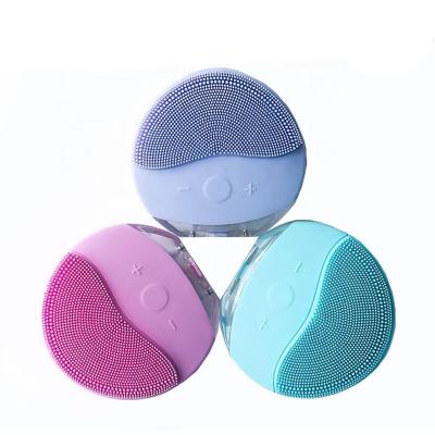 China OEM Facial Cleansing Brush Waterproof Pore Cleaner Silicone Detergent Silicone Electric Facial Brush for sale