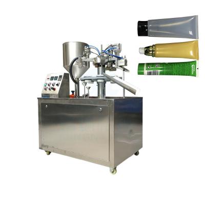 China 10-300g Food Lotion Filler and Sealer Silicone Sealant Cartridge Fill Seal Equipment Aluminum Plastic Tube Filling Machine for sale