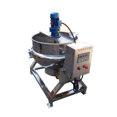 China Industrial Vegetable Processing Factory Stainless Steel Candy Multifunction Jams Vacuum Lined Kettle Cooking Pot for sale