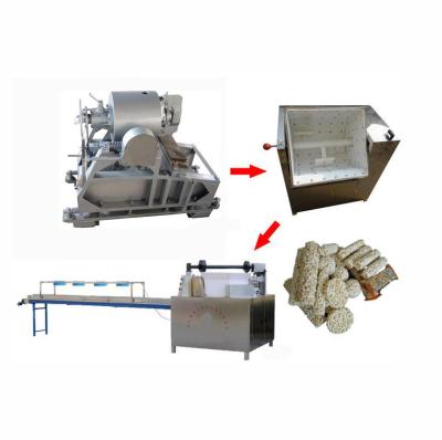 China Restaurant Rotate Disc Puffed Cereal Bar Forming Machine , Puffed Rice Ball Making Machine for sale