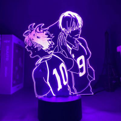 China Modern Anime Haikyuu Touch Sensor 3D Lamp Christmas Day Gift Decoration Bedroom USB 3D Table Lamp TW-2292 for sale