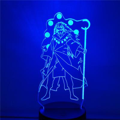 China Modern Rikudo Sennin Version Bandai Acrylic USB 3D LED Lamp of TW-182 Narutod Uchiha Madara 3D LED Night Lights for sale