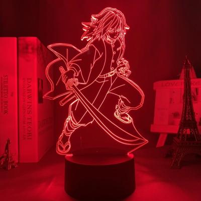 China TW-M656 Modern Anime Kimetsu no Yaiba Giyu Tomioka Lamp for Bedroom Kid Children Gift Manga Demon Slayer 3D Lamp for sale