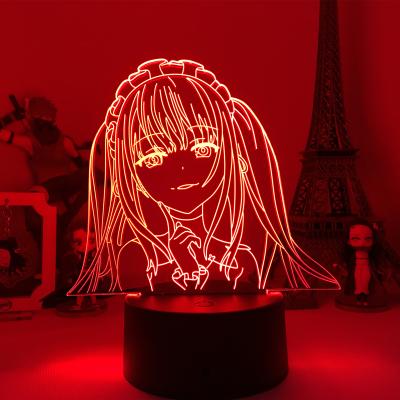 China Modern Japanese Anime TW-2460 Kakegurui LED Desk Lamp Jabami Yumeko From Compulsive Gambler Gift Waifu 3D Led Night Light for sale