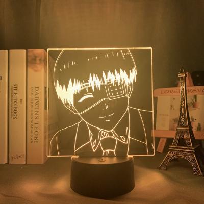 China Modern Remote Control TW-2443 16 Colors Light Up 3d LED Lamp Anime Tokyo Ghoul Ken Kaneki Manga Gadget 3D Desk Lamp for sale