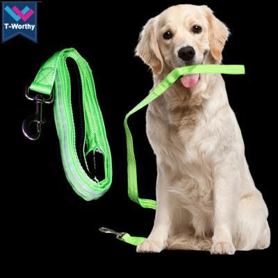 China New Arrival Manufacturer Factory Wholesale New Viable LED Night USB Lighting Rechargeable Nylon Dog Leash Glowing Led Walking Leash for sale