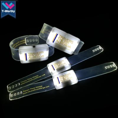 China ABS+TPU T-worthy Glow In The Dark Flashing Light Led Bracelet For Birthdays Event for sale