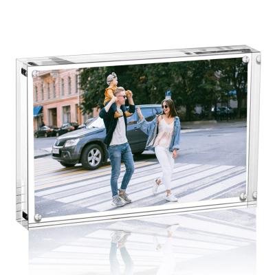 China Decoration Acrylic Magnet wholesale sublimation family plastic tabletop transparent Photo Frame wholesale for sale for sale