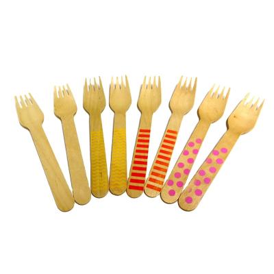 China Viable Disposable Wooden Utensil Kit Small Flatware Biodegradable Cutlery Cutlery Set Birch Wooden Spoon Knife Fork Party Set Tableware for sale