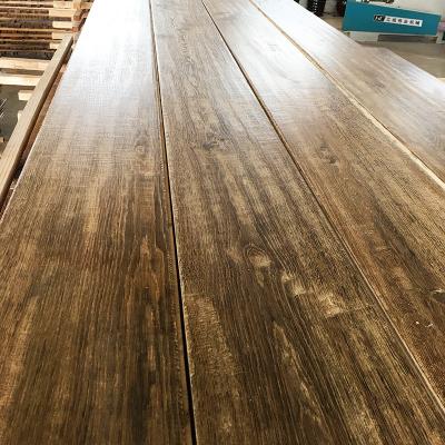 China Modern Luxury Antique Wide 4m Long Planks BCDE Grade Handscraped Reaction Stain Natural Oiled Multilayer French Oak Engineered Flooring for sale