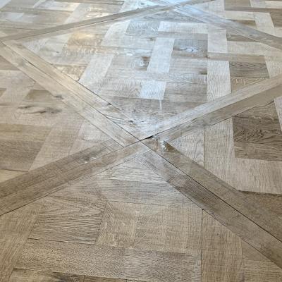 China Europen Versailles Shrunken Hill Pattern Unfinished Engineered Flooring for sale