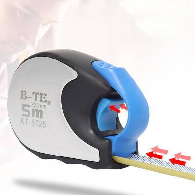 China Professional Waterproof Distance BTE Stainless Steel Tape Measure Anti-fall Tape Measure With Convenient Auto-lock 5m Double Side Scale for sale