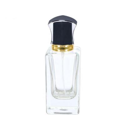 China 63ml 2.1oz Cosmetic Clear Square Glass Perfume Perfume Empty Glass Spray Bottle for sale