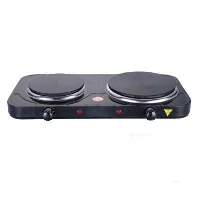 China Hotel hot sale kitchen use 2500W cast iron hot plate double electric cooktop electric hob for sale