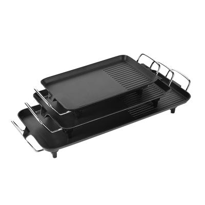 China Outdoor Touch 1500w Aluminum Black Electric Grill Plate Nonstick Coating for sale