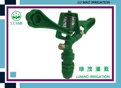 China Male Plastic Impact Sprinkler , 3/4'' Sprinkler Head Dual Brass Nozzle for sale