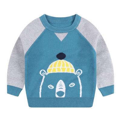 China Pig Round Pattern High End Anti-wrinkle Long Sleeve Winter Neck Kids Customized Knitting Sweater for sale