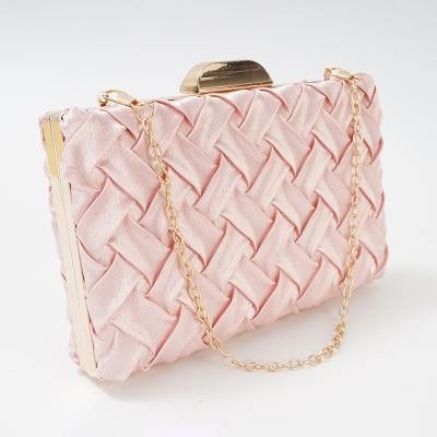 China New Handmade Factory Design Wholesale Weave Braid With Purse Chain Purse Clutch For Women Young Ladies for sale