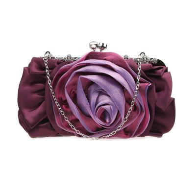 China Flower factory customization wholesale 2022 women's attractive flower lady fashion wedding party handbag clutch for sale