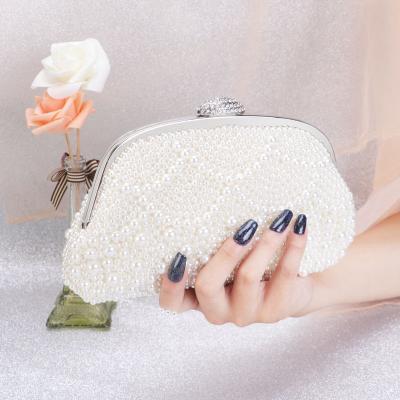 China Pearl Women Ladies Luxury Handmade Clutch Bag Beaded Concert Evening Clutch Bags for sale