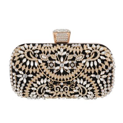 China 2022 Elegant Famous Custom Bling Diamond Clutch Ladies Bags Rhinestone Evening Clutch Bag From Diamond Factory for sale