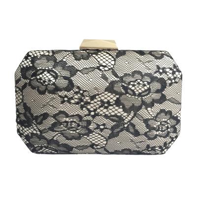 China Portable Premium Durable Metal And Cloth Fashion Women Material Dinner Bags Evening Clutch Bag for sale