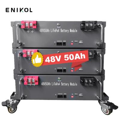 China Smart Bms 51.2v Lifepo4 Batería de respaldo 48V Batería de iones de litio 50ah 100ah en venta