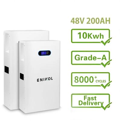 China 48 volt lithium ion battery Wall Mounted 200Ah 51.2V LiFePo4 Battery powerwall for sale