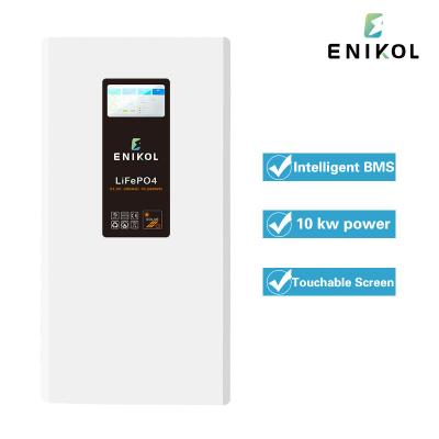 China Wall Mounted 15KWH Lithium Iron Phosphate Battery Pack LiFePo4 With Touchable Screen Te koop