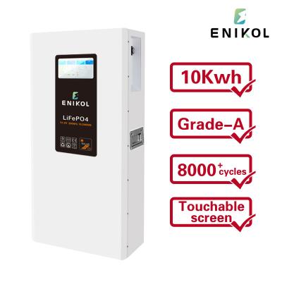 China 51.2v 5kwh 10kwh 15kwh Lithium Wall Mounted Lifepo4 Battery Powerwall With Touchable Screen Te koop