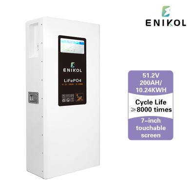 中国 Touchable screen 51.2V 100AH 200AH 300AH Wall Mountable LiFePO4 Energy Storage Battery 販売のため