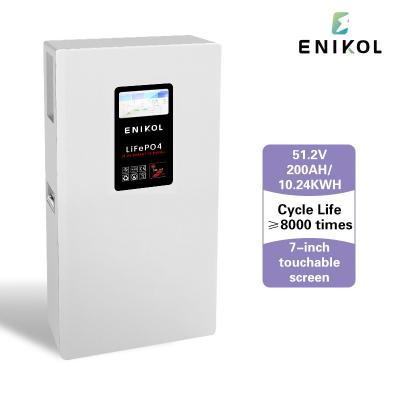 China 51.2V 200AH Lithium Battery 48V Solar Battery With Built In BMS And Display Screen zu verkaufen