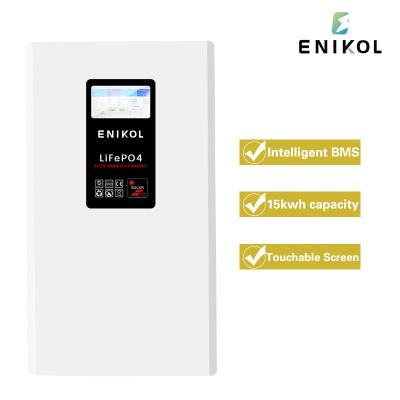 중국 300AH 15360WH Wall Mounted LiFePo4 Battery 7-Inch Touchable Screen Long Cycle Life 판매용