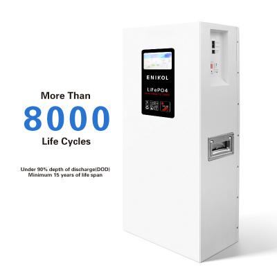 China 10KWH Long Life Bateria solar de 48V 7 polegadas tela sensível ao toque 51.2V 200AH Bateria LiFePO4 à venda