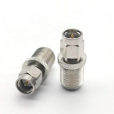 China Brass RF SMA Male To Female Connector F Type Adapter for sale