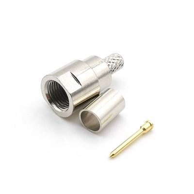 China RF FME Crimp rg58 59 Brass Male Connector 6u for sale