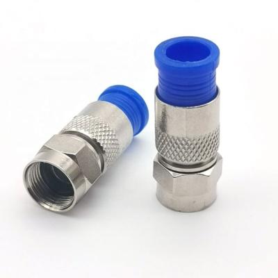 China Waterproof RG6 RF Coaxial Cable Zinc Compression F Connector for sale