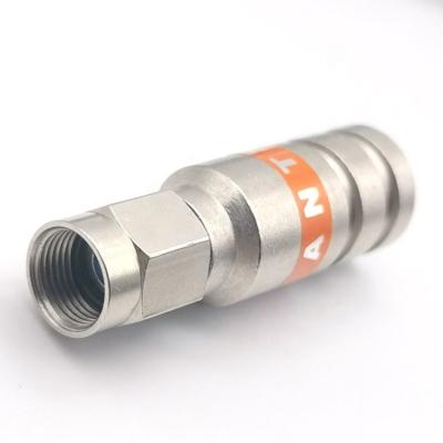 China Brass PCT RF Coaxial Compression RG 11 F Male Connector for sale